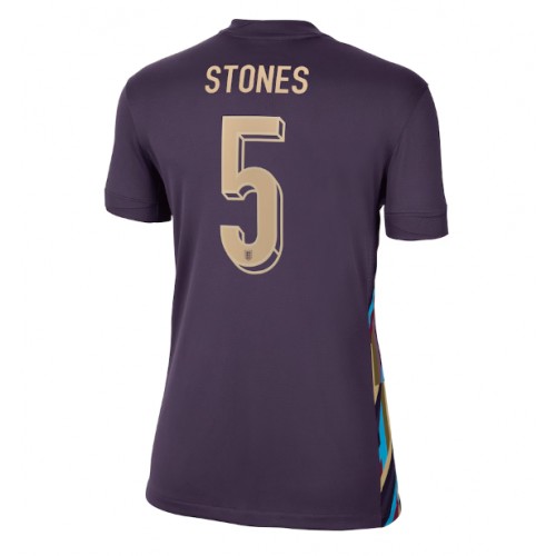 Fotbalové Dres Anglie John Stones #5 Dámské Venkovní ME 2024 Krátký Rukáv